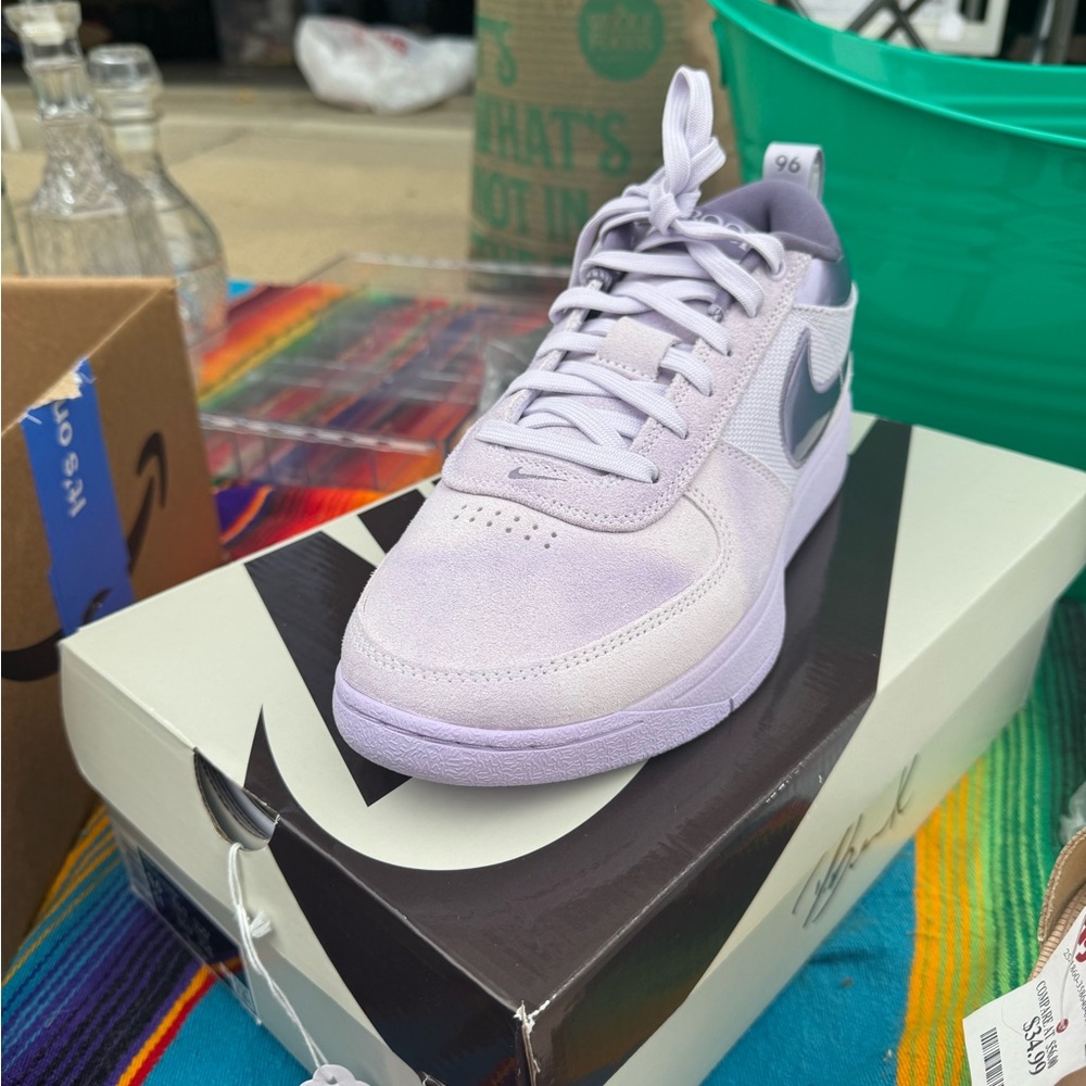 Nike Book 1 Sneakers in Barley Grape and Daybreak